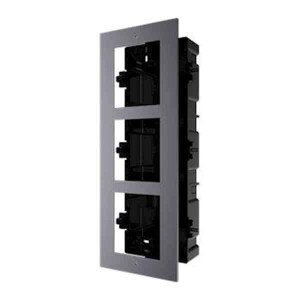Hikvision intercom modulair – Inbouwframe – 3 modules – Grijs