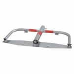 Neerklapbare parkeerbeugel met rode reflectie - Europrofielcilinder slot met voetplaat