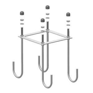 Mannus ankerset – Voor hoofdkolom handbediende slagboom – 210 x 210 mm