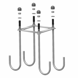 Mannus ankerset – Voor vaste vorkvoet handbediende slagboom – 160 x 160 mm