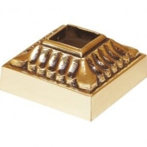 Grande Forge afdekrozet messing 50×50 mm gat 16 mm