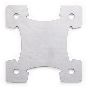 Muurplaat 210x210x5 mm, met montagegaten