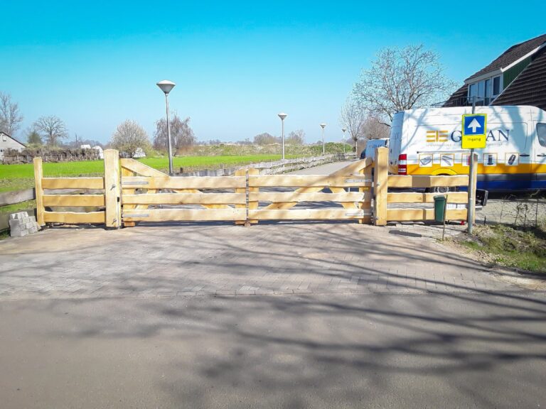 houten poorten met Fadini Kit HINDI lineaire poortopener