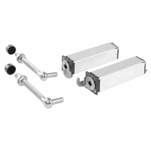 Locinox SWING40 veerscharnier voor tuinpoorten – 130 mm – Profiel 40 x 40 x 2 mm – Set (2 stuks)