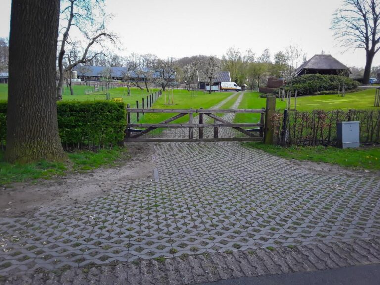 Houten poort met Comunello Kit ABACUS 300 poortopener