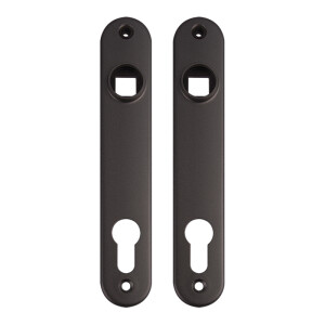 Locinox aluminium deurschilden – Voor insteeksloten – RAL 9005 – Set (2 stuks)