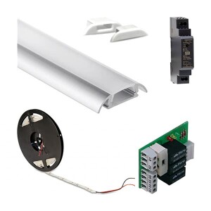 Set led verlichting voor Fadini BAYT 980 slagboom – Rood & groen – Tot 4 meter – Dubbelzijdig