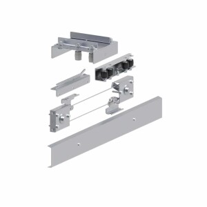 FAC telescopische rolpoort kit – Voor 2 vleugels – Verzinkt – Tot 11,4 meter doorgang