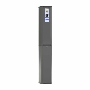Scan&Go Pro – Ticketscannerzuil & ticketprinterzuil voor vrachtwagens – 358 x 340 x 2360 mm