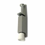 Deurvastzetter met voetstift - Grijs - 165 x 30 mm