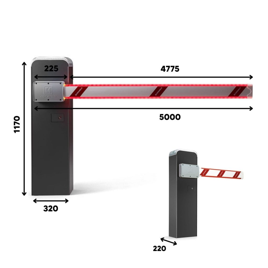 Comunello Kit LIMIT 500 slagboom – Grijs – Mechanisch – DXSX – Led rood – Vanaf 3,5 sec – Max. 5 m 982510