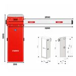Fadini BAYT 980 VELOCE slagboom – Hydraulisch – 3 sec – 3,2 meter – Staal gelakt of RVS 98010-