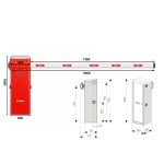 Fadini BAYT 980 slagboom – Hydraulisch – 14 sec – 7,4 meter – Staal gelakt of RVS 98040-