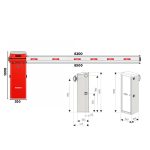 Fadini BAYT 980 slagboom – Hydraulisch – 19 sec – 8,5 meter – Staal gelakt of RVS 98050-
