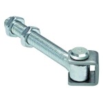 Comunello M24 poortscharnier – Met 2 platte moeren – 197 mm – Volbad verzinkt