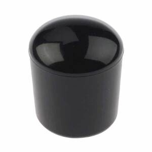 Paaldop rond – Bol – Kunststof – Zwart – 60 mm
