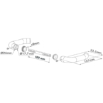 Locinox 3006D-H klinkstel met 120 mm stift