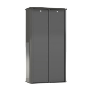 Scan&Go lege aanmeldzuil T6 – Breed – Incl. kiepdeur – Aluminium – 642 x 340  x 1180 mm – RAL 7016