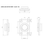 D&D Montageplaat voor SureClose Flush Mount – Zelfsluitende scharnier – Aluminium (1)