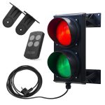 Verkeerslicht set rood en groen - plug en play - Met handzender - Aluminium 230 volt
