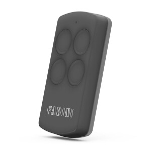 Fadini DIVO 71/4 TR handzender – 4-kanaals – 433,92 MHz – Donker grijs – Vervanger voor JUBI & ASTRO