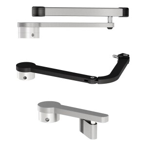 Locinox VENUS losse armen – Schuifarm, knikarm & compacte arm – Zilver & RAL 9005