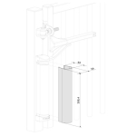 Locinox onbehandeld aluminium omhulsel - Voor LION poortsluiter