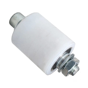 IBFM nylon geleiderol wit – Gelagerd – Ø50 mm – Elektrolytisch verzinkte as en moeren