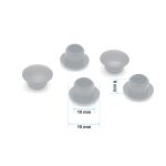 Del ponti ronde afdekkap zwart maatvoering 10 mm
