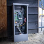Kleine straatkast voor elektra buiten gemonteerd Geran GAFS300DH