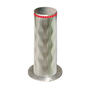 Benito semi-automatische verkeerspaal – Gasveer – Ø220 – 8mm – 750mm – RVS 304 – Wave finish