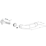Maatvoering Locinox 3006B-2 halve klinkstel