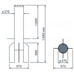 Fadini TALOS C730 vaste bollard - Verkeerspaal - Ø275mm - Wanddikte 12mm