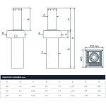 Fadini VIGILO hydraulische bollard - Verkeerspaal - Ø200mm - Wanddikte 4mm