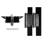 Dubbel verend scharnier voor aluminium profielen 40 mm montage