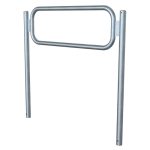 Fietsbeugel - Ø 48 mm - H 1350 mm - Rechthoekige buis - Verzinkt - Beton