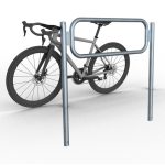 Fietsbeugel - Ø 48 mm - H 1350 mm - Rechthoekige buis - Verzinkt - Beton