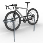 Fietsbeugel - Rond staal - H 850 mm - B 1600 mm - Verzinkt - Beton
