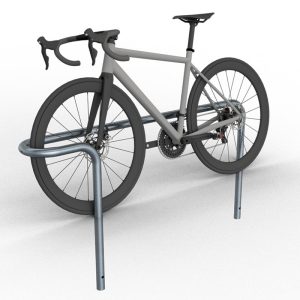Fietsbeugel – Rond staal – H 850 mm – B 1600 mm – Verzinkt – Beton