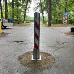 Handmatig inzinkbare paal met reflectie