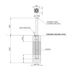 Maatvoering inzinkbare paal - Ø 114 mm - 5 mm - Hoogte 840 mm