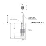Maatvoering inzinkbare paal - Ø 76 mm - 5 mm - Hoogte 500 mm