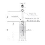 Maatvoering inzinkbare paal - Ø 89 mm - 5 mm - Hoogte 670 mm