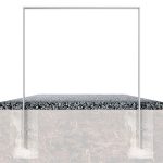 Schake fietsbeugel - Fietsnietje - Plat staal - Hoogte 1200 mm - Beton storten zonder dwarsbalk antraciet