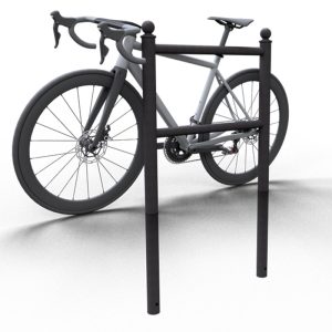 Schake fietsbeugel – Fietsnietje – Platte of ronde kop – Hoogte 1300 mm – Beton storten