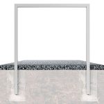 Schake fietsbeugel - Fietsnietje - Vierkant staal 60 x 40 mm - Hoogte 1200 mm - Beton storten 450