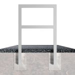 Schake fietsbeugel - Fietsnietje - Vierkant staal 60x60 mm - Hoogte 1200 mm - Beton storten 450 mm