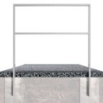 Schake fietsbeugel - Fietsnietje - Vierkant staal - Hoogte 1200 mm - Beton storten sfeer