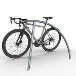 Schake fietsbeugel - Rond staal - Hoogte 850 mm - Gebogen vorm instorten