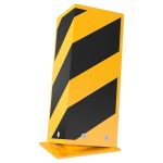 Aanrijdbescherming stelling - Kantelbaar - Staal - 400 mm hoog - 160 mm diep - Geel zwart